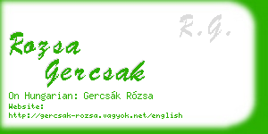 rozsa gercsak business card