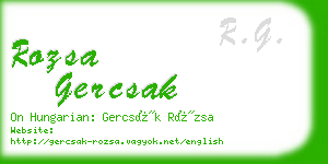 rozsa gercsak business card